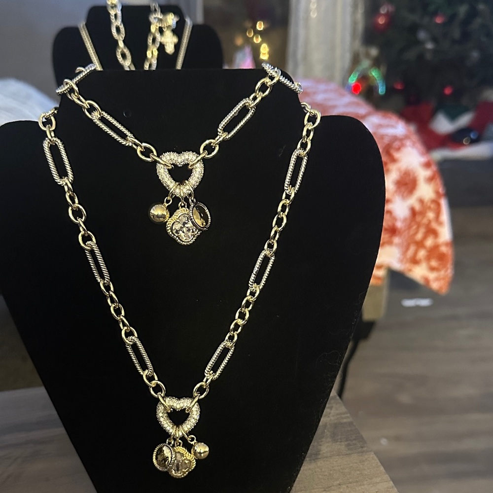 Gold Heart Charm Necklace